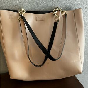 Karl Lagerfeld Pink Tote with Black